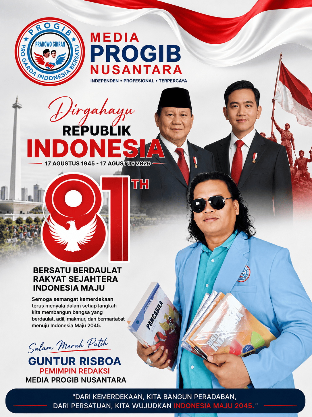 Dari 1945 Menuju Indonesia Maju 2045: Refleksi 81 Tahun Perjalanan Kesejahteraan Rakyat Indonesia