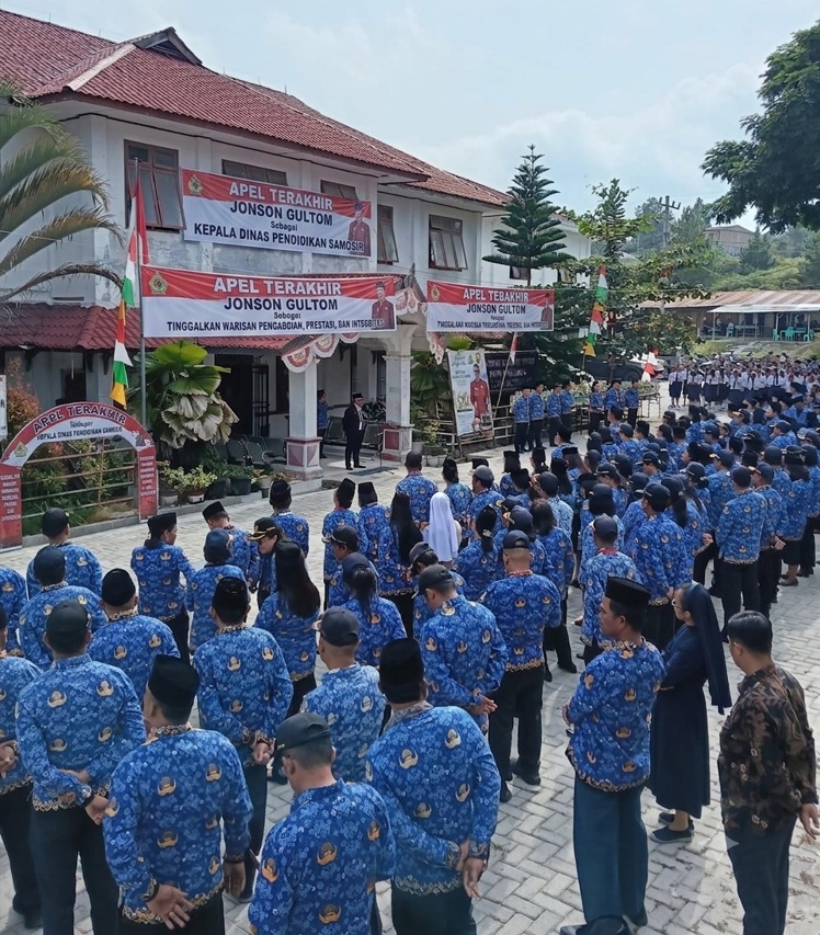 Apel Terakhir Sebagai Kepala Dinas Pendidikan Samosir, Jonson Gultom : Tinggalkan Warisan Pengabdian, Prestasi dan Integritas